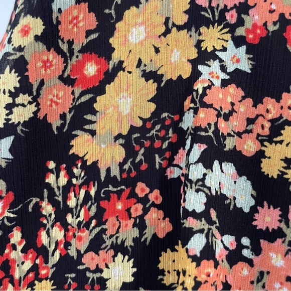 Madewell Dolman Sleeve Ruffle Hem Midi Dress Flower Garden Multicolor 10 Large - Picture 13 of 15